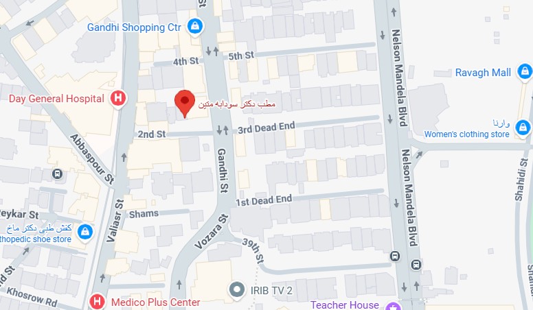 آدرس و اطلاعات تماس مطب دکتر سودابه متین