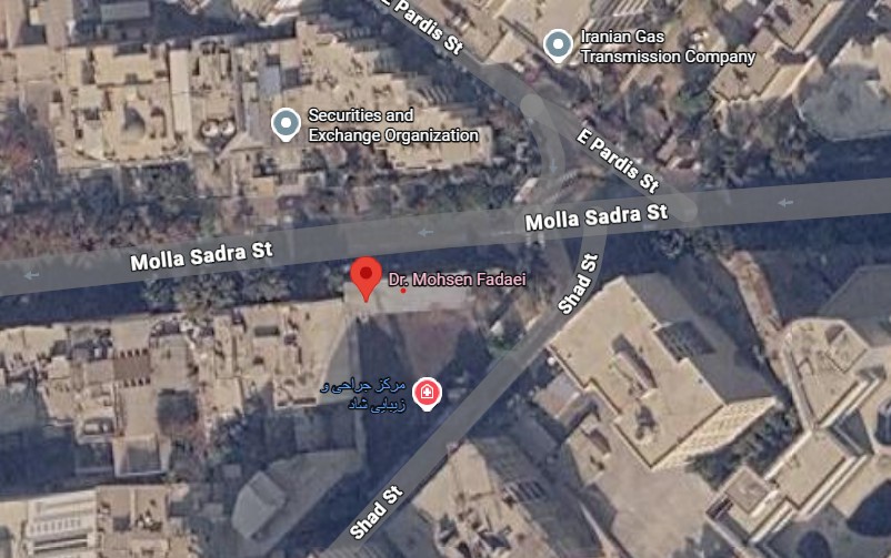 اطلاعات تماس و محل فعالیت دکتر محسن فدایی